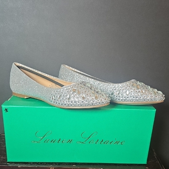 Lauren Lorraine Glittering Silver Women's Sandals - Picture 1 of 1